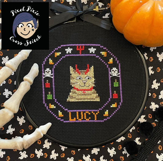 Lucy Halloween Cat digital pattern download