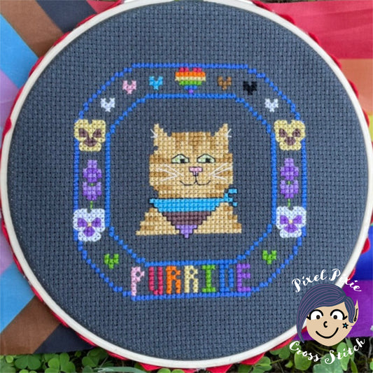 Purride Cat PDF cross stitch pattern