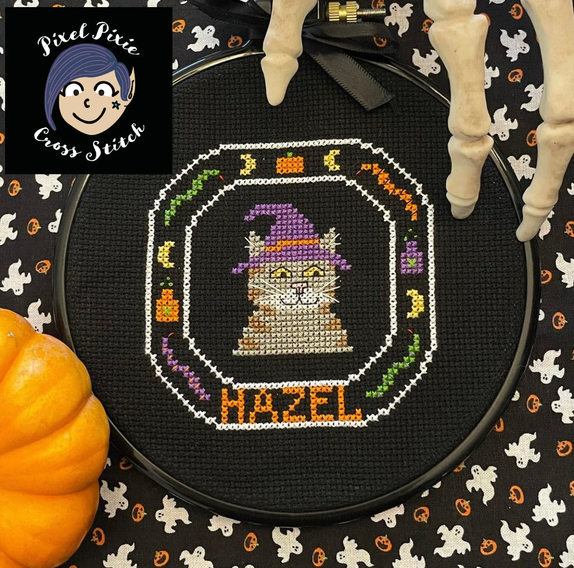 Halloween Hazel Cat digital pattern download